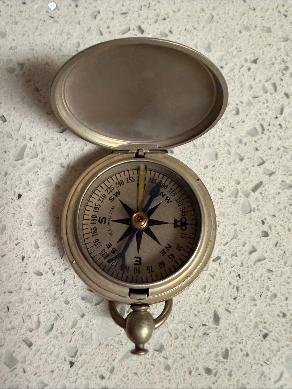 Vintage 1950s approx Wittnauer U.S. Pocket Compass Navy Veteran Owned